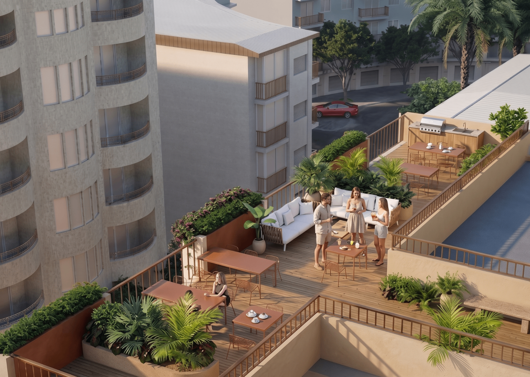 Rooftop comunitario del edificio